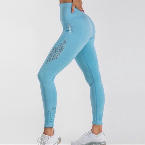 baby blue seamless leggings